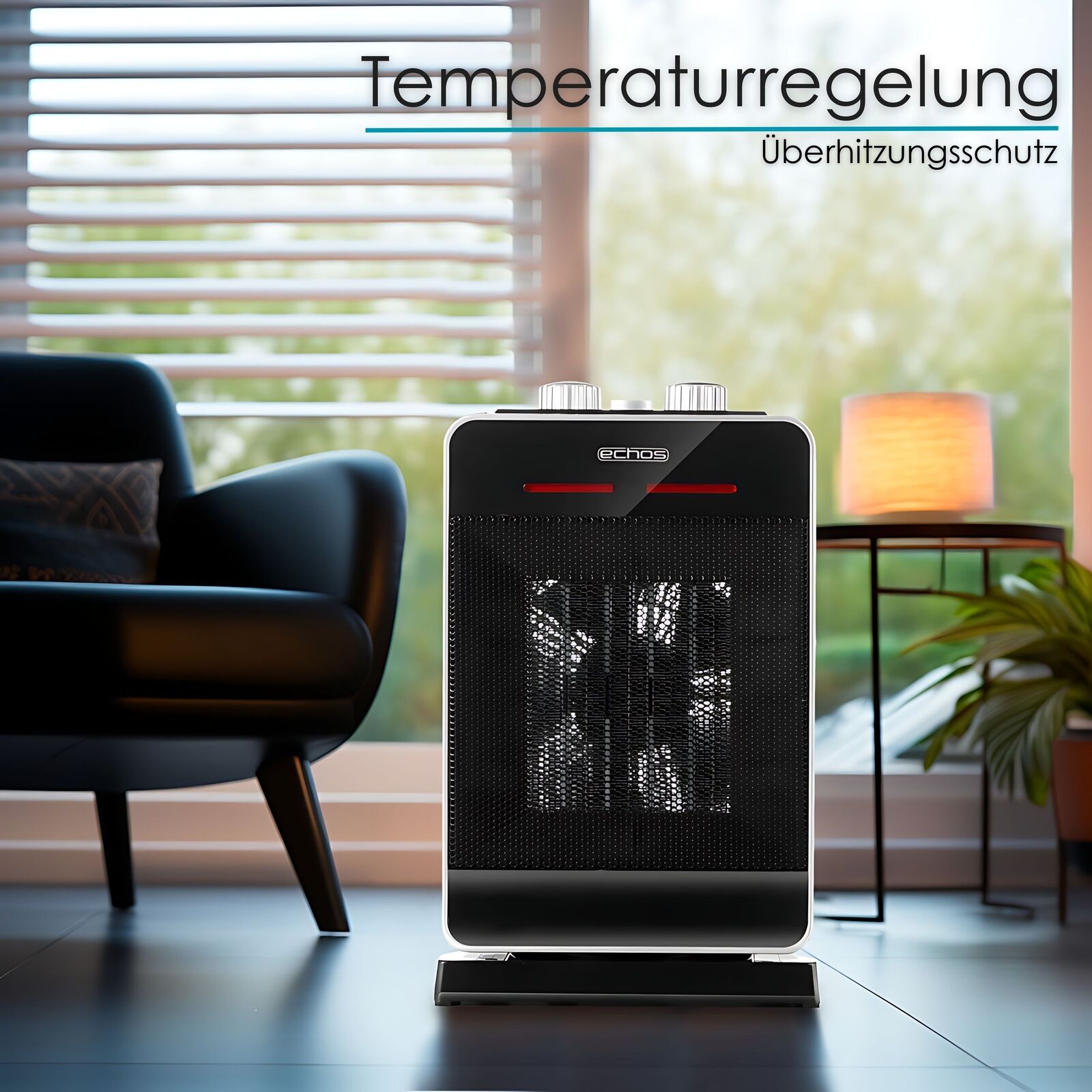 Keramik Heizlüfter 2000W Mobile Elektro Heizung Schnellheizer Bad Heizstrahler – Bild 5